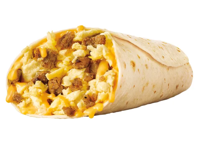 Jr. Sausage, Egg and Cheese Breakfast Burrito in sonic breakfast menu